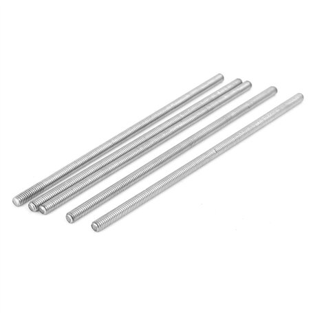 sourcing map Tige Filetée M4x110mm Acier inoxydable 304 entièrement filetée tige goujons 5pcs