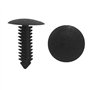 sourcing map 50pcs Rivet Plastique Glissière Porte Voiture Habillage Agrafe Retenue 6mm Trou Noir