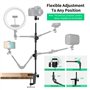 KDD Support Webcam avec Support Téléphone & Vis 5/8” 63.5cm Support Videoprojecteur Flexible, Pied Micro de Bureau Col de Cygne