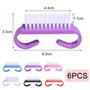 6 Pièces Brosse à Ongles Avec Poignée en Plastique