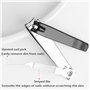 Eupneique Coupe Ongle, Coupe-Ongles Premium En Chromé, Coupe Cuticule Ongle Professionnel, Pince Ongle Ongle Pied Pince À Ongles