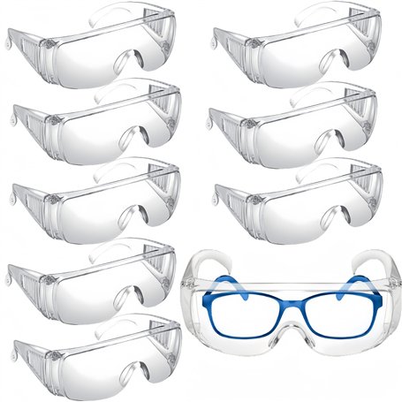 HJYDGJ Lot de 8 lunettes de protection transparentes pour les yeux