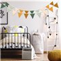 Guirlande Chambre Enfant Guirlande Fanions Tissus 2.6m Guirlande Fanion Extérieur Multicolore Guirlande de Fanions en Mousseline
