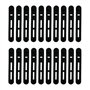 Lot de 20 serre-câbles en silicone Attaches de câble réutilisables noires pour connecter des écouteurs