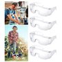 MINZHI Lot de 8 lunettes de protection, lunettes de travail, lunettes de protection transparentes, lunettes de protection des ye