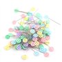 Yosoo Lot de 100 Pcs Épingles Droites Têtes Colorées pour Couture Artisanat DIY (Bouton)