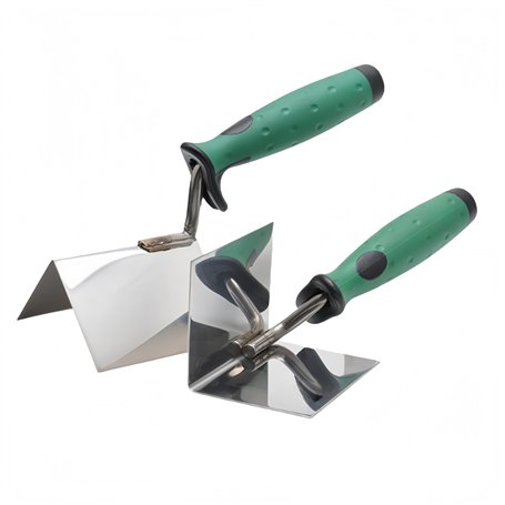HJYDGJ Lot de 2 truelles d'angle - En acier inoxydable - Pour l'intérieur et l'extérieur - Avec spatule d'angle - Truelle de bor