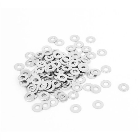 sourcingmap M1.6 x 0.3mm Rondelle Plate en Acier Inoxydable Scellé pour Vis à Boulon 100Pcs