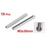 sourcingmap Goupille à Ressort Fendue M3 x 30 mm en acier inoxydable 304 Rouleau Cheville broche 10pcs