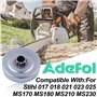 Adefol 3/8 "7T Tambour d'embrayage d'entraînement par chaîne Jante de pignon Roulement à Aiguilles pour Stihl MS170 017 018 MS18