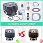 Adefol 52 mm Cylindre Piston Bougie d'allumage Roulement à Aiguilles Kit pour Husqvarna 268 272 272XP 268XP 61 268 K Tronçonneus