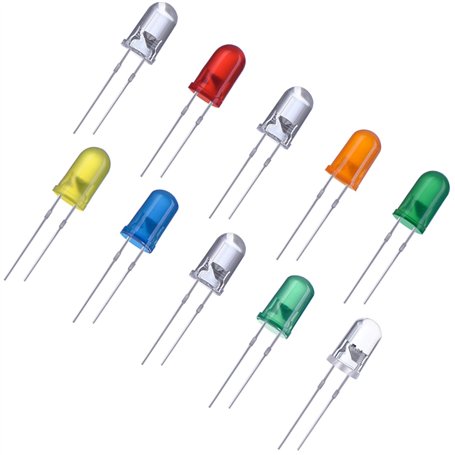100 Pièces Diodes Électroluminescentes Diode Led 10 Couleurs 5 mm