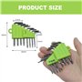 Lot de 9 Mini Clés Hexagonales Torx de Petite Taille Tournevis Etoile T5 T6 T7 T8 T9 T10 T15 T20
