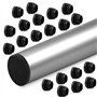 20PCS Bouchons à Lamelles Ronds 25mm, ELEPRUC Bouchon pour Tube Rond PE, Bouchon Pied de Chaise Protege, Bouchons D'etanchéIté p
