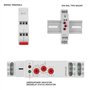 DEWIN Relais Temporisé, GRT8-M2, 10 Fonctions, Rail DIN Montage, AC 220V
