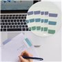 Notes Autocollantes,Marque Page Adhesives,Onglets D'Index Marque Pages Repositionnables,Sticky Notes avec Carte Règle pour Docum