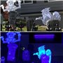 Eleganted 395nm 10W Tube LED Lumière Noire, 2pcs 48Leds Barre de Lumières UV, Lumière DJ Disco, Black Light pour Halloween Noël