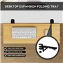 mongtsamz Support Clavier Réglables Extension Bureau, 2 Pièces Support de Plateau d'Extension Étagère Plateau de Clavier Pliable