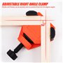 xiruiubao 4 Pcs Serre Joint Angle, Serrage à Angle Droit 90 Degrés, Pinces à Angle Droit Reglable, Serre Joint Angle Droit pour 