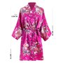 YAOMEI la mariée Demoiselle d'honneur Kimono Robe Femmes, Femmes Chemises de Nuit Fleurs de Cerisier, Soyeux Robe Peignoir en Sa