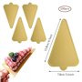 Planches à Gâteaux à la Mousse Supports à Gâteau Triangulaire en Carton Doré Jetable Plateau de Desserts Assiettes en Papier à B