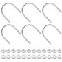 YEYIT Lot de 6 boulons en U en acier inoxydable 304 M6 x 51 mm u bolt stainless durable antirouille boulons en u avec rondelle d