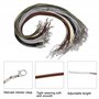 Collier Corde de Cire avec Fermoir de Homard et Chaîne, 2 mm Multicolore Cordon en Cuir Artificiel Tressé pour Collier Bracelet