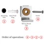 BuxiuGK 5 Set(20 Pièces) Clips de Suspension de Miroir Clips de Montage Miroir Clips de Miroir à Ressort en Métal avec des Fiche