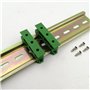 BuxiuGK 10 Ensembles(20Pièces) 35mm DIN C45 Adaptateurs de Rail de Montage Support pour le montage sur rail DIN C45,Vert