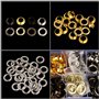 140 pièces/boîte de 8 mm de Diamètre Intérieur en Laiton Metal Ensembles Oeillets Kit d'Outils à Oeillets Eyelettes de Grommets 