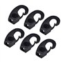 Dilwe 6 Pcs Kayak d'arrimage, Multi Purpose Haute Résistance en Nylon Noir Clip d'arrimage Crochets pour Kayak canoë Bungee