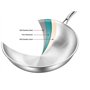 klaus Wok 28 cm en Inox inoxydable haute qualité Tous Feux Dont Induction | Cuisson Saine et Homogène | Facile à Nettoyer