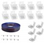 Amefil Connecteur pour barre lumineuse LED Set 4pin 8mm waterproof cable fitting 4pinRGB colour light with cable extension 22AWG