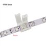 Amefil Connecteur pour barre lumineuse LED Set 4pin 8mm waterproof cable fitting 4pinRGB colour light with cable extension 22AWG