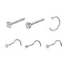 MaoNativey Kit de Piercing Nez Jetable, Pistolet de Perçage Pistolets Piercing d'oreille Outils Oreille avec 6 Goujons Nez Kit P