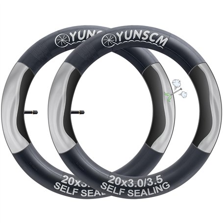 YunSCM 2PCS 76/89-406 Anti-crevaison Chambres à air 20x3.0/3.5 AV32mm Valve Prévention et Réparation