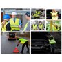 Anlising Gilet de Sécurité, 4PCS Jaune Gilet de Sécurité Réfléchissant, Gilet De Sécurité Haute Visibilité, Gilet Réfléchissant,