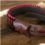 TOURBON – Support de Cartouche de Fusil de Chasse, Calibre 410, Ceinture de Cartouche en PU et Cuir, 25 Cartouches, bandoulière 