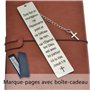 Marque-Page Chrétien - Signet Inspirant avec Versets Bibliques - Idée Cadeau Noël Original pour Femme et Homme - Cadeau pour Com