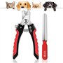 OCBA Coupe Ongles pour Chien Professionnel et Sécurisé Coupe Griffe pour Chien avec Lime à Ongles pour Petites, Moyennes et Gran