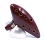Alnicov Ocarina Alto Do 12 trous avec guide de démarrage et sac de protection Marron