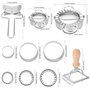 JOSPL 12Pièces Ravioli Maker Machine à boulettes Maker Moule à Ravioli Acier Inoxydable Emporte-pièce Ravioli gâteau Biscuit Coo