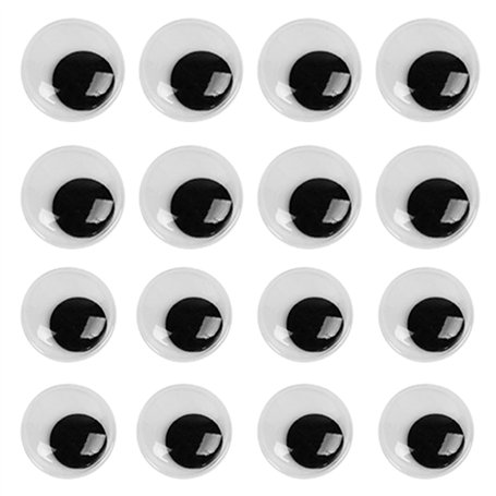 Lot de 16 yeux mobiles autocollants - Grands yeux mobiles - Grands yeux mobiles - Autocollants - Pour le bricolage - Caikailior