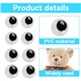 Lot de 8 yeux mobiles autocollants - Grands yeux mobiles - Accessoires de bricolage autocollants - Petits yeux de bricolage - Ac