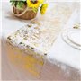Chemin de Table Dorée 10M X 29CM Chemin de Table en Or avec 1 Ciseaux Tailleur en Forme de U, Chemin Table Fleuri Chemin Table F
