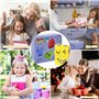 Montessori Interactif Emoji Bloc,Cube à Expression en Bois Matching Block Puzzles Blocs Construction Jouets Educatifs Enfants En