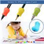 Guide Doigts Écriture Enfant,10 pièces Crayon Grip,Aide à l'écriture Enfants Écriture Grip Crossover Aide À L'écriture Poignées