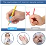 Guide Doigts Écriture Enfant,10 pièces Crayon Grip,Aide à l'écriture Enfants Écriture Grip Crossover Aide À L'écriture Poignées
