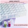 60 Grilles Diamond Painting Accessoires Boite de Rangement, Amovible en Plastique Broderie à Compartimen, 5D Diamant Outils de P