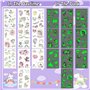 Licorne Tatouage Fluorescent Enfant Fille Autocollant Jouet Licorne